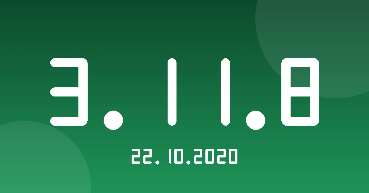 Release 3.11.8: No Major Updates 1 Release cover 3.11.8
