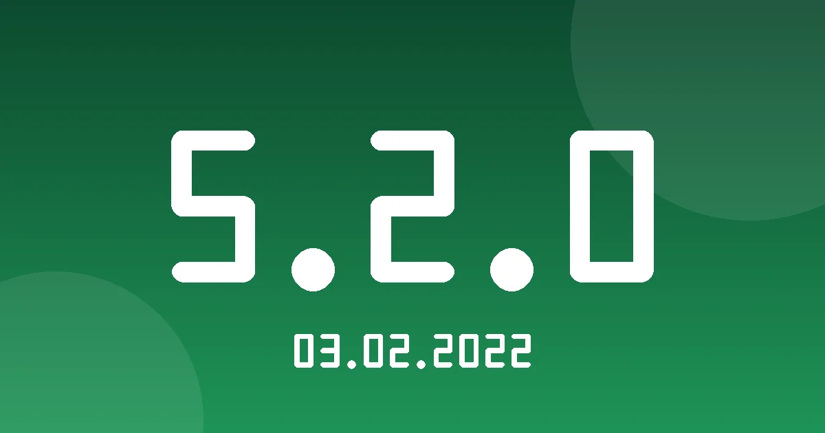 Release 5.2.0: Shareable Monitoring Link and Flexible Alarms Grid 1 Release cover 5.2.0