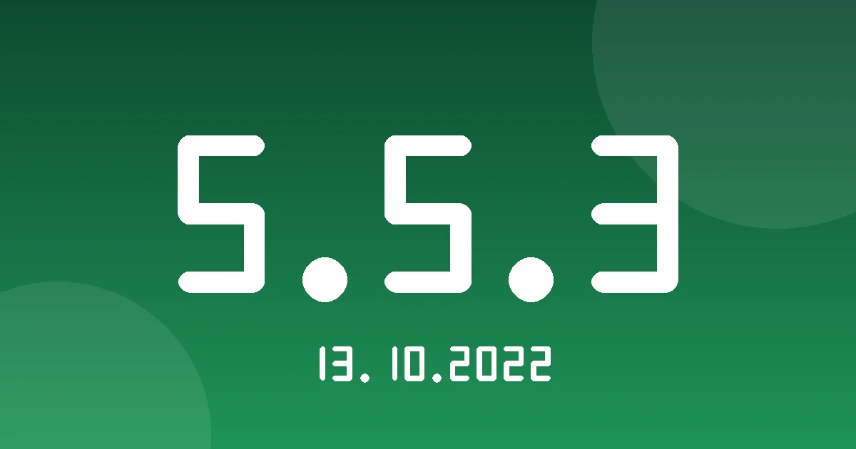 Release 5.5.3: Public Links, Unified Alarm Names and Speed Thresholds 1 Release cover 5.5.3