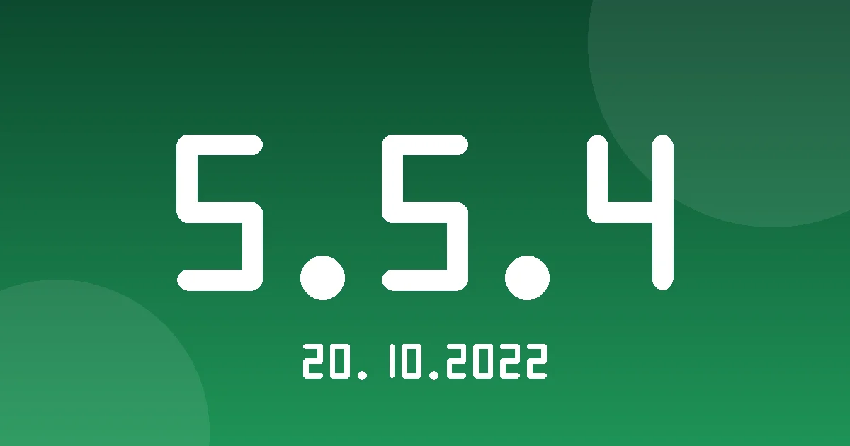 Release 5.5.4: New Fridge Door Alarm Condition 1 Release cover 5.5.4