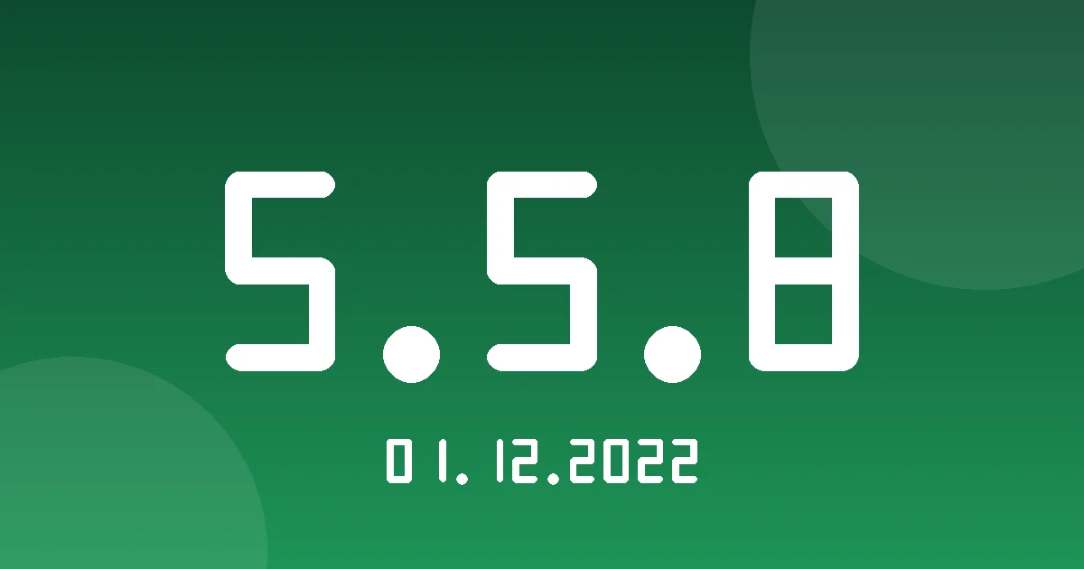 Release 5.5.8: Numbers Notation and a Wider Vehicle History Window 1 Release cover 5.5.8