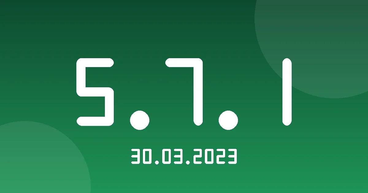 Release 5.7.1: CCID Number, Warehouse Permissions and a New Device 1 Release cover 5.7.1