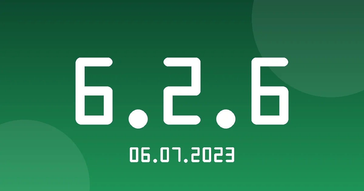Release 6.2.6: Password Reset and Maintenance Report 1 Release cover 6.2.6