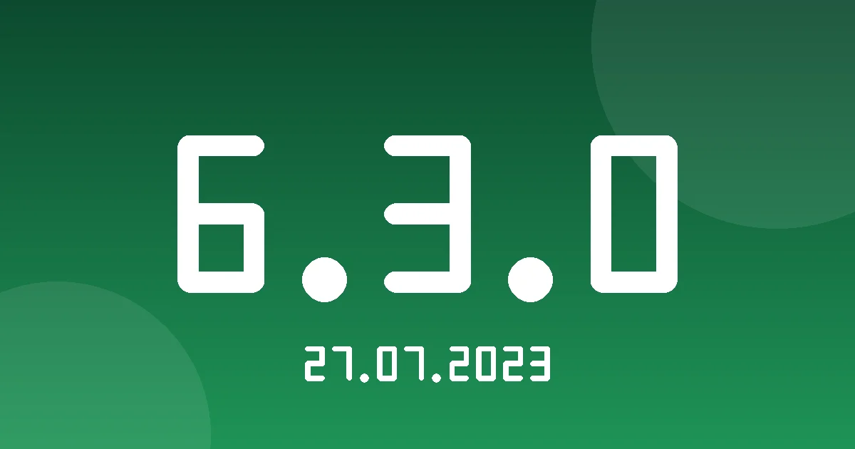 Release cover 6.3.0