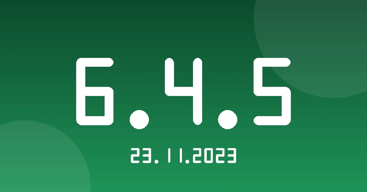 Release cover 6.4.5