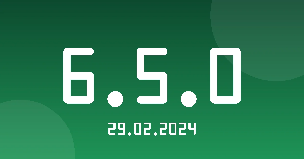 Release cover 6.5.0
