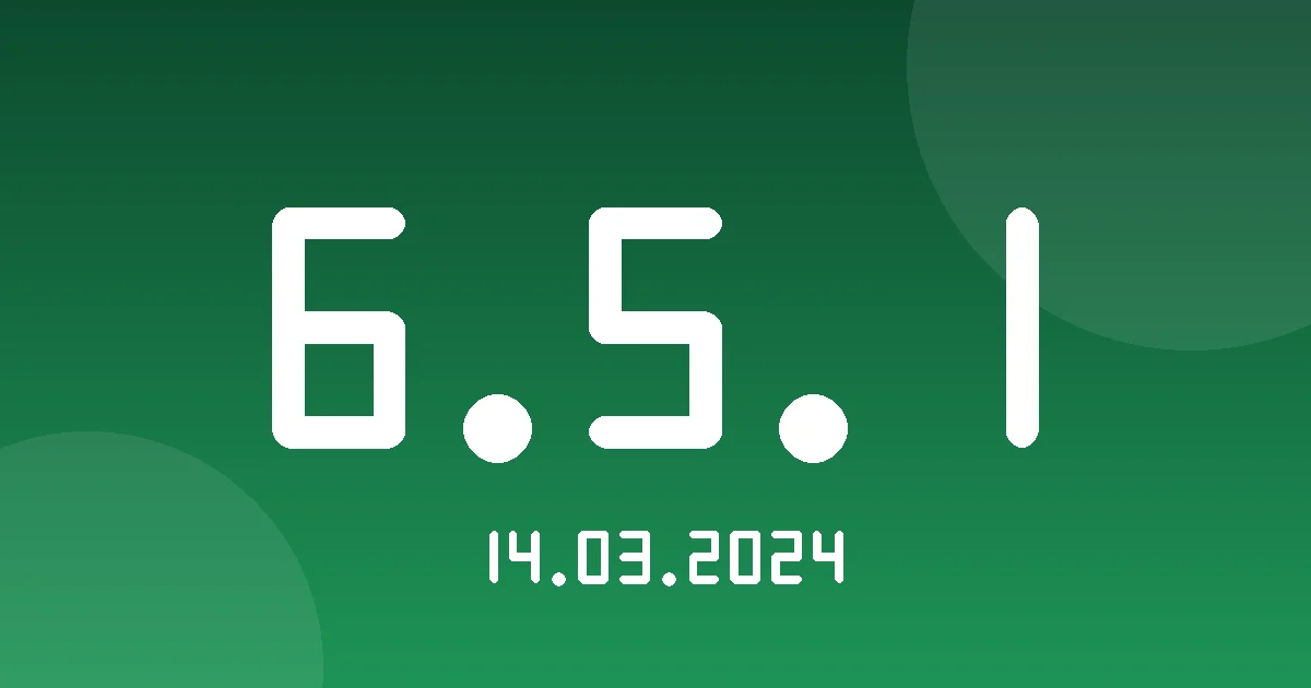 Release 6.5.1: TPMS Tire Pressure Monitoring and iButton Passenger ID 1 Release cover 6.5.1