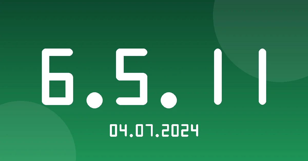Release 6.5.11: Weekly Report and Trip Tags 1 Release cover 6.5.11