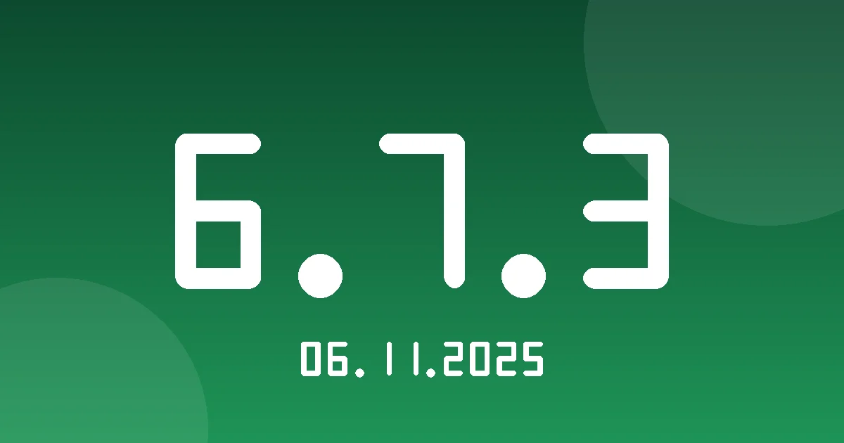 Release 6.7.3: Equipment Frequency Source and Geofence Export 1 Release cover 6.7.3
